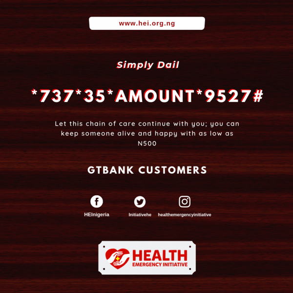 HEI Launched Its USSD Code for easy donation Health Emergency Initiative